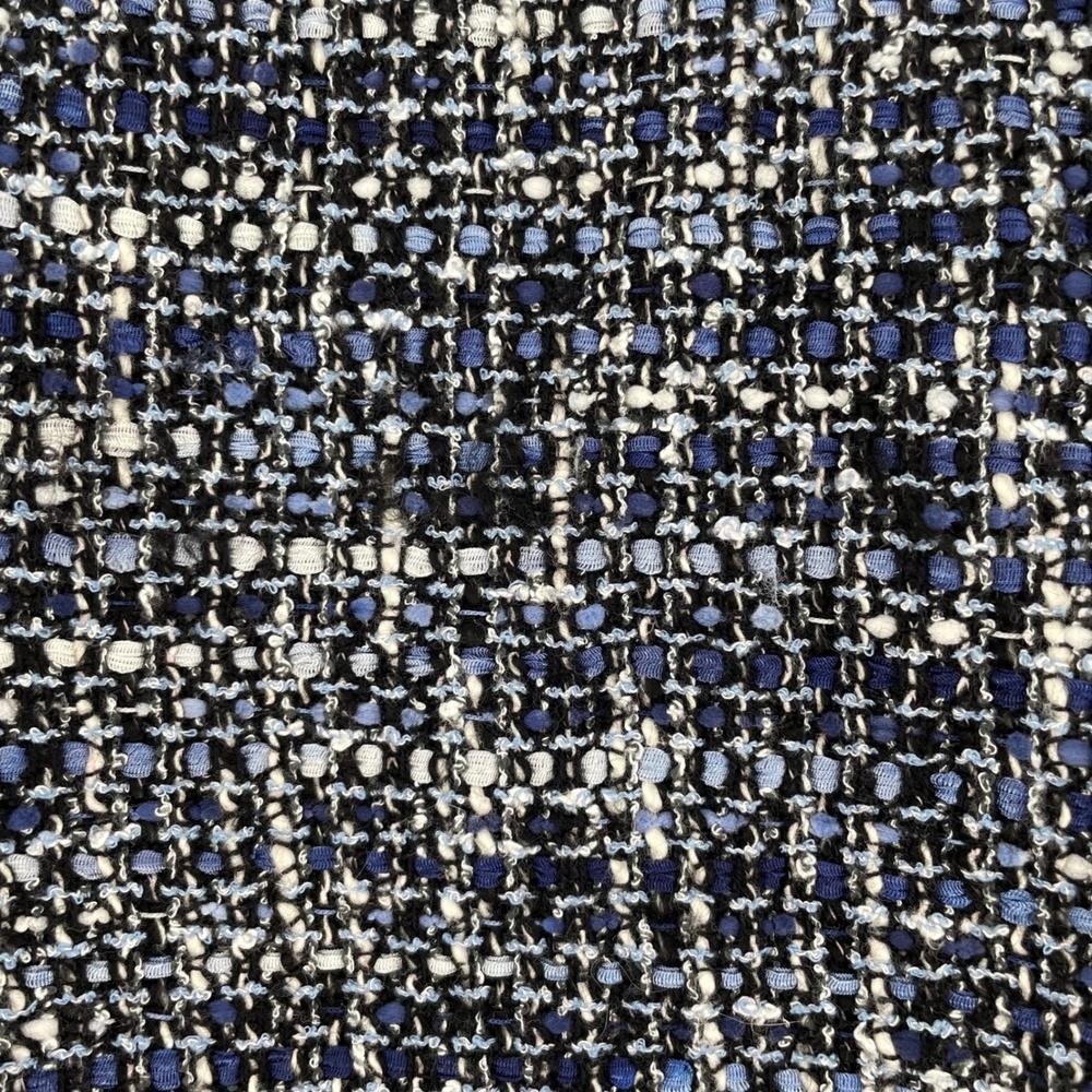 Brooks Brothers Petite Navy Blue Tweed Wool Blend Pencil Skirt 0P Italian Fabric - Picture 10 of 10